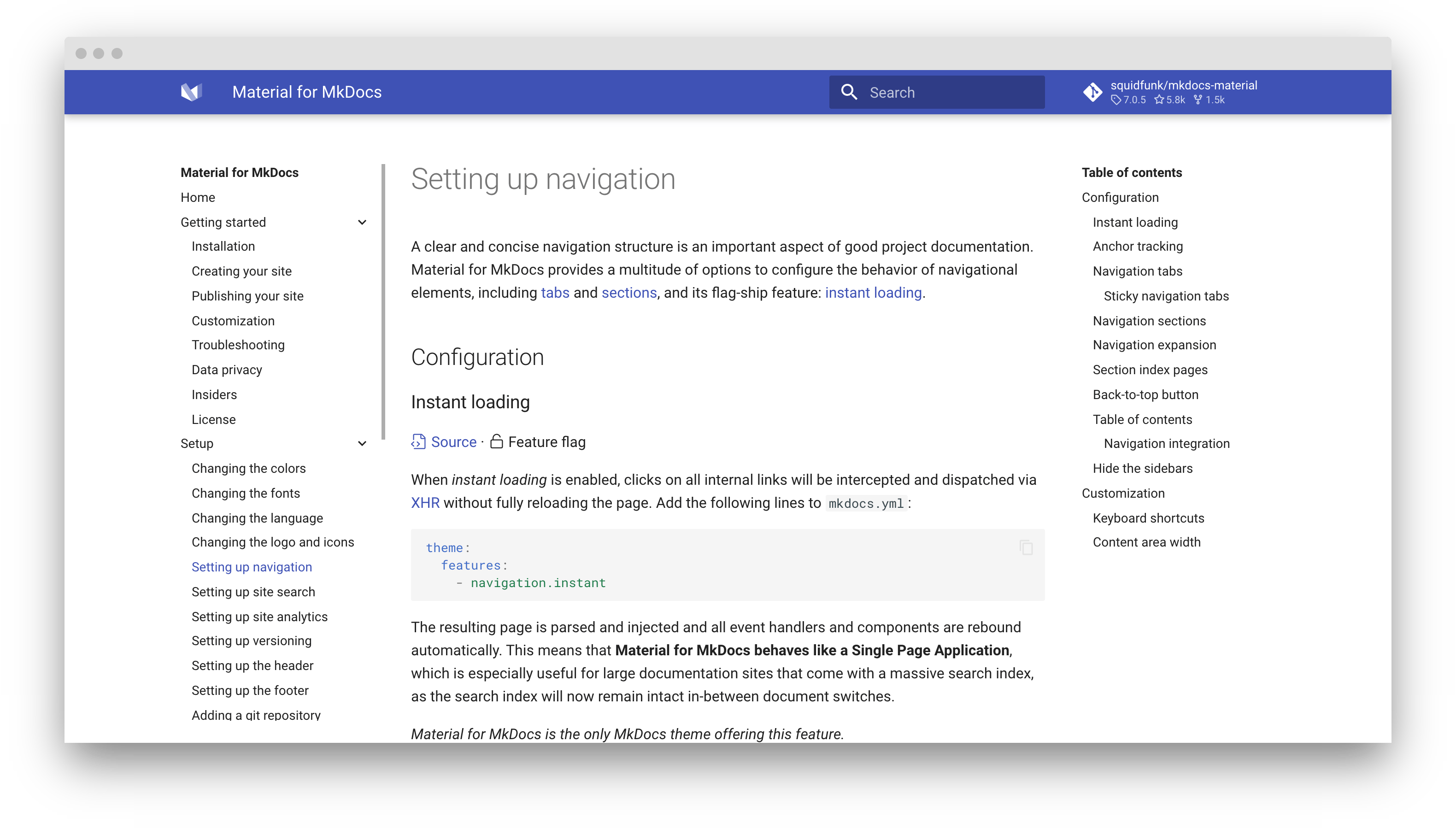Navigation expansion enabled
